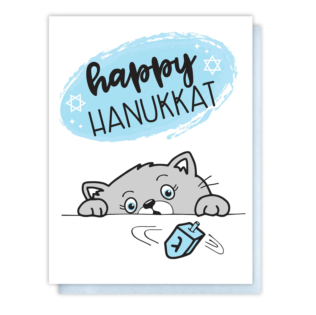 Card Happy Hanukkat Dreidel Hanukkah