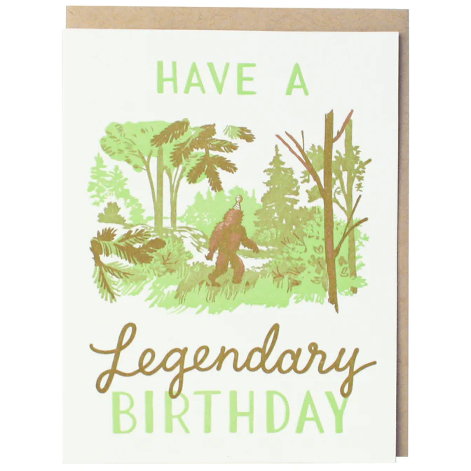 Card Legendary Sasquatch Birthday