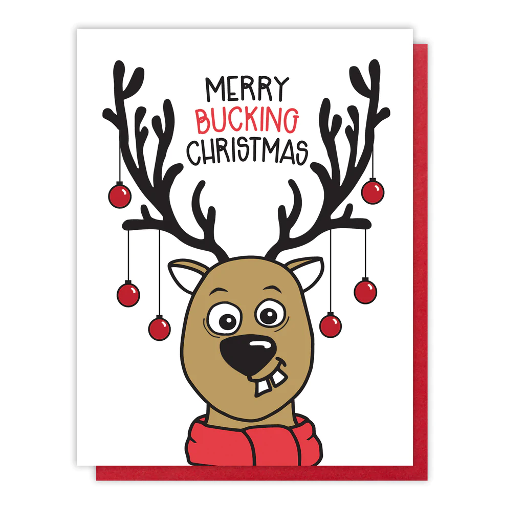 Card Merry Bucking Christmas