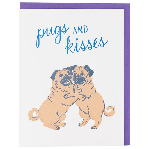 Card Pugs & Kisses Love