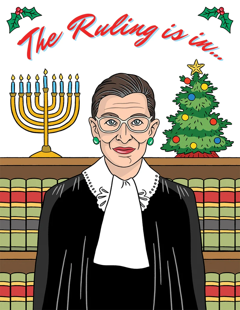 Card Ruth Bader Ginsburg Supreme Holiday Christmas