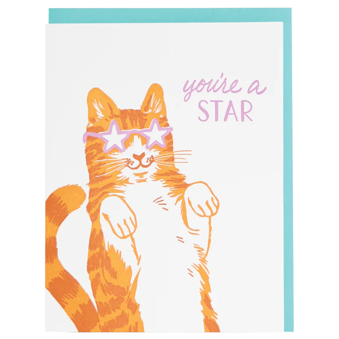 Card Star Cat Friendship