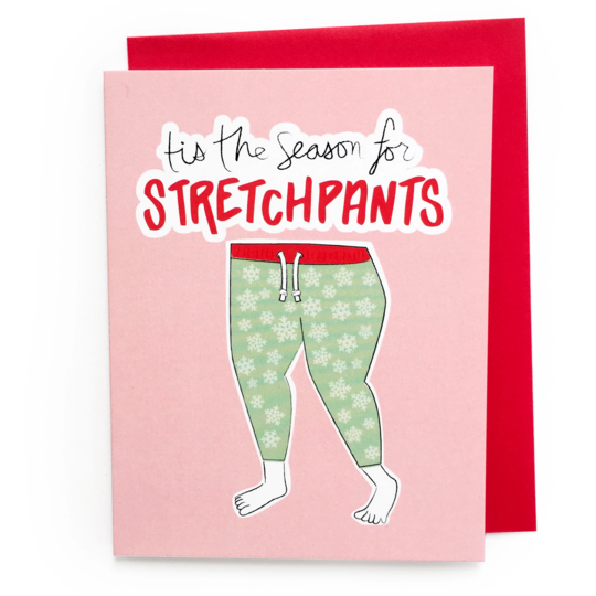 Card Stretch Pants Season Christmas