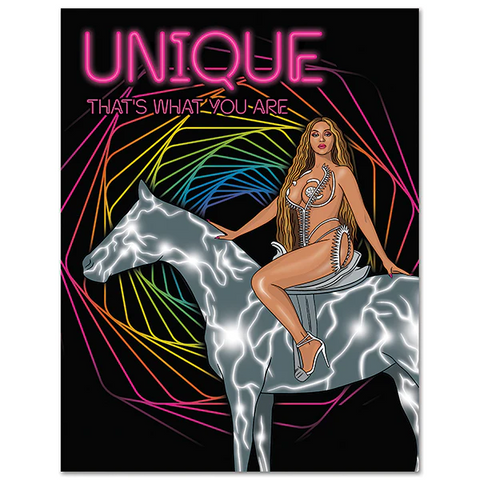 Card Unique Is What You Are Birthday Beyonce
