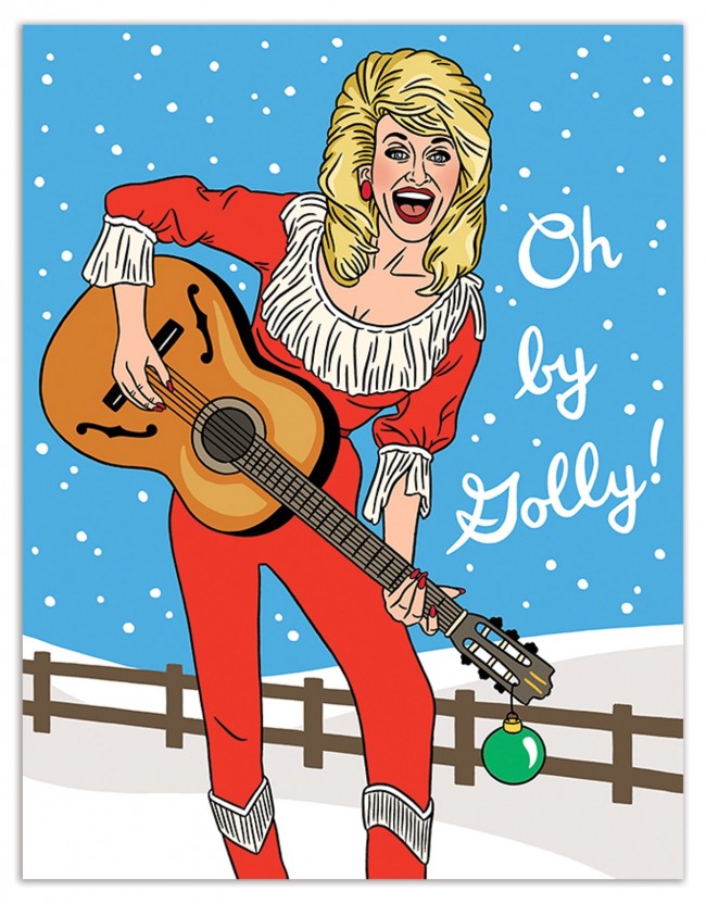 Card Holly Dolly Parton Christmas