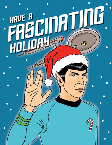 Card Spock Star Trek Holiday Christmas