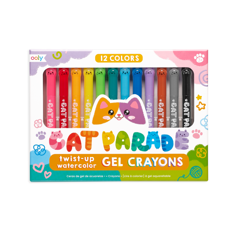 Cat Parade 12 Watercolor Gel Crayons