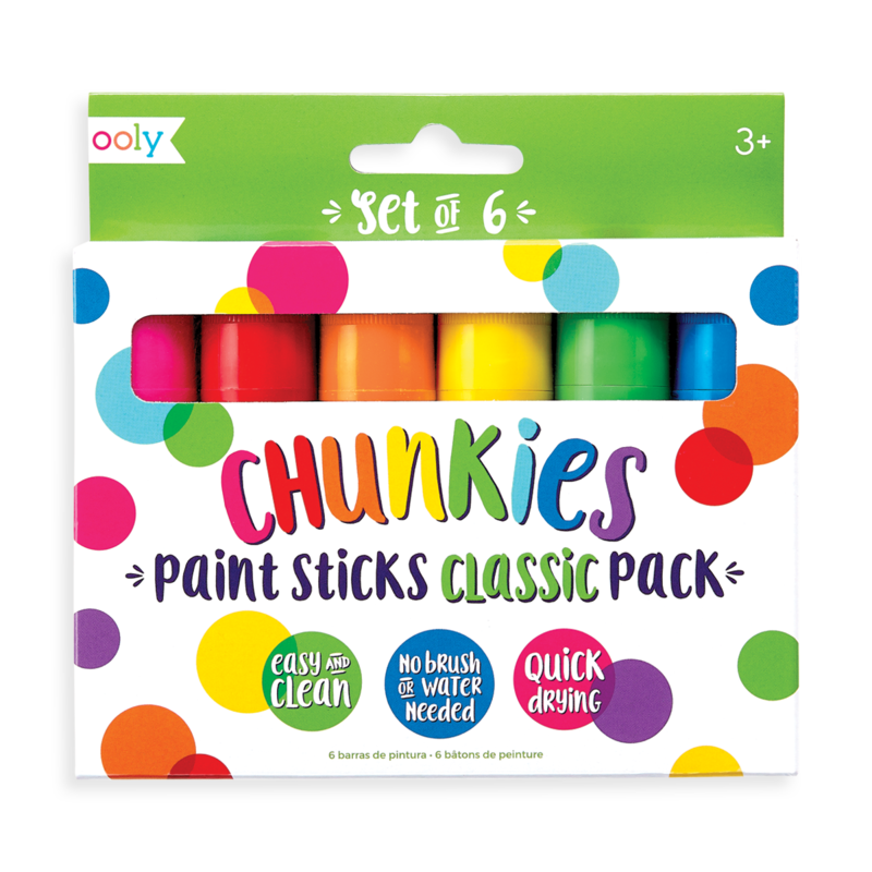 Chunkies 6 Classic Colors Paint Sticks