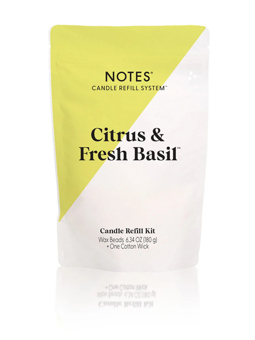 Citrus Basil Candle Refill Kit