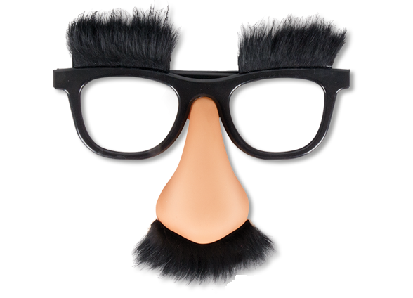 Fake nose and glasses top disguise