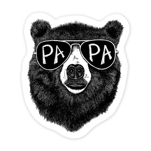 Clean Papa Bear Sticker