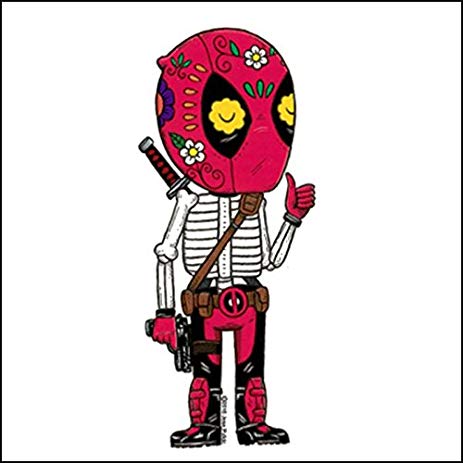 Deadpool Sugar Skull Sticker
