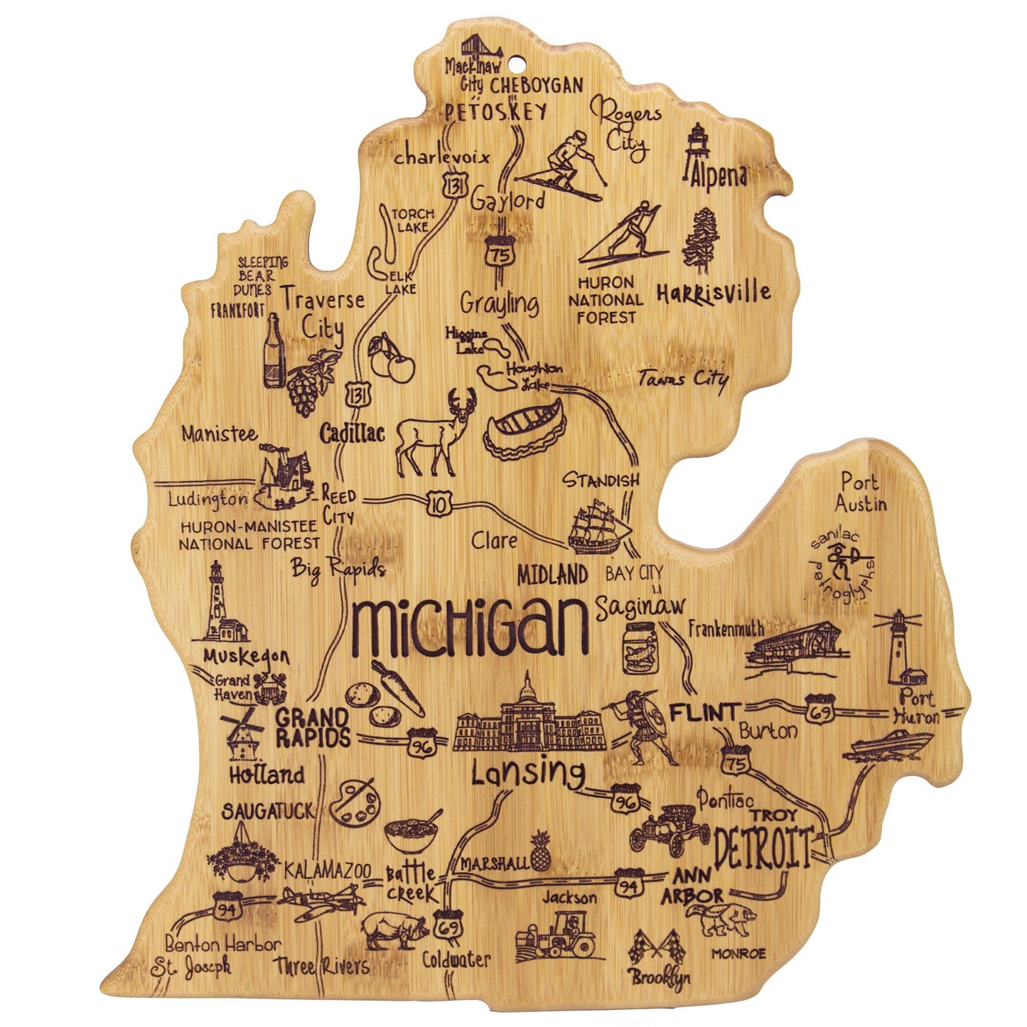 Destination Michigan Cutting Board