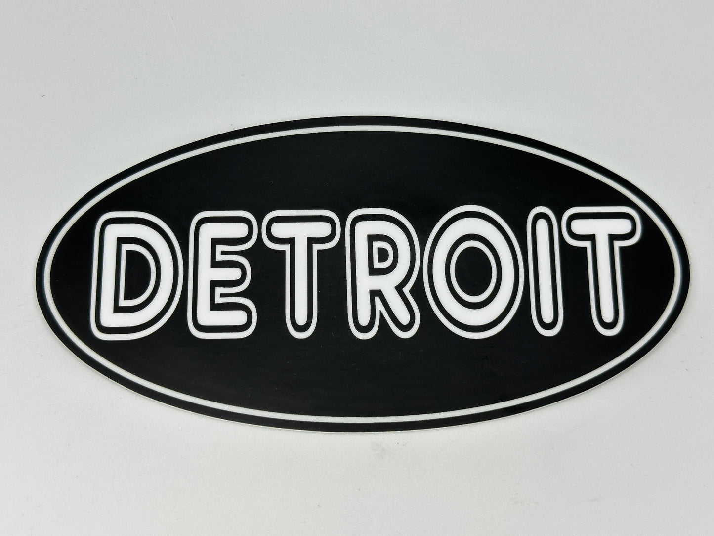 Detroit Oval Vinyl Sticker