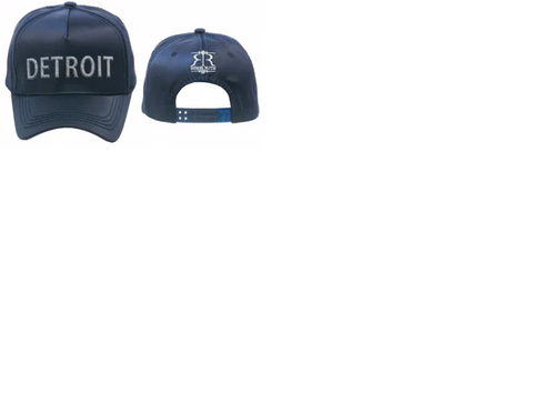 Detroit Navy Satin Baseball Cap