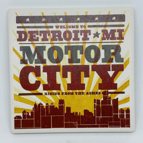 Detroit Sunburst Coaster
