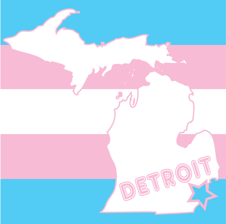 Detroit Trans Star Sticker