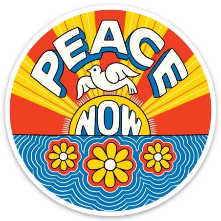 Peace Now Die Cut Sticker