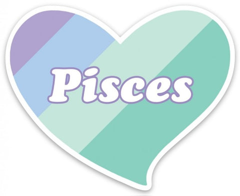 Diecut Pisces Heart Sticker