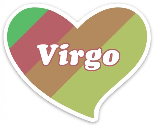 Virgo Heart Die Cut Sticker Zodiac