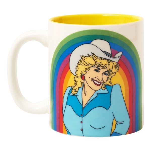 Dolly Parton Cowgirl Rainbow Mug