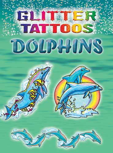 Glitter Dolphins Tattoos