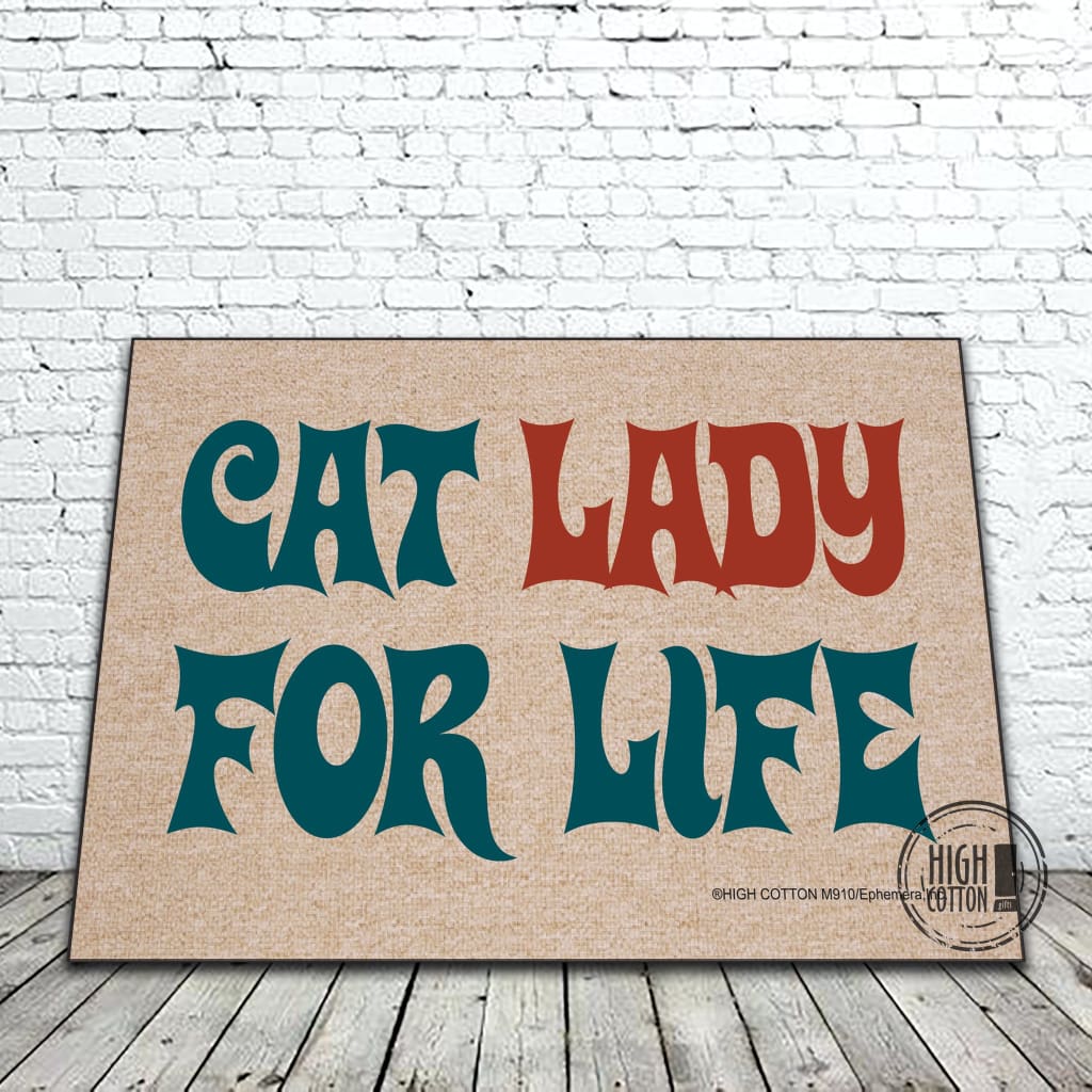 Cat Lady For Life Doormat