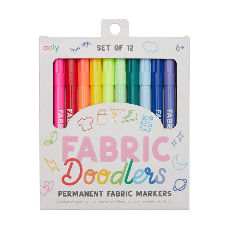 Fabric Doodlers 12 Permanent Fabric Markers