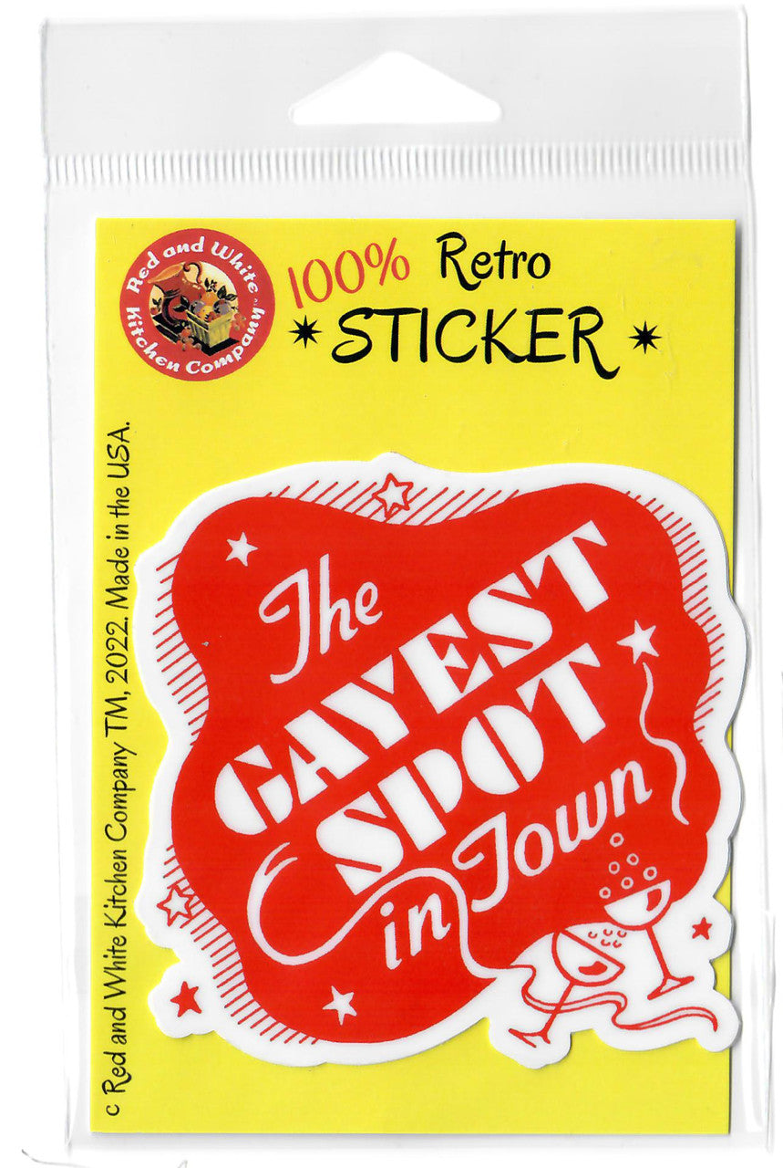 Gayest Spot Retro Die Cut Sticker