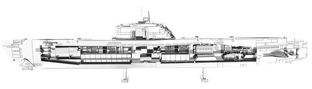 German U-Boat XXI Metal Model