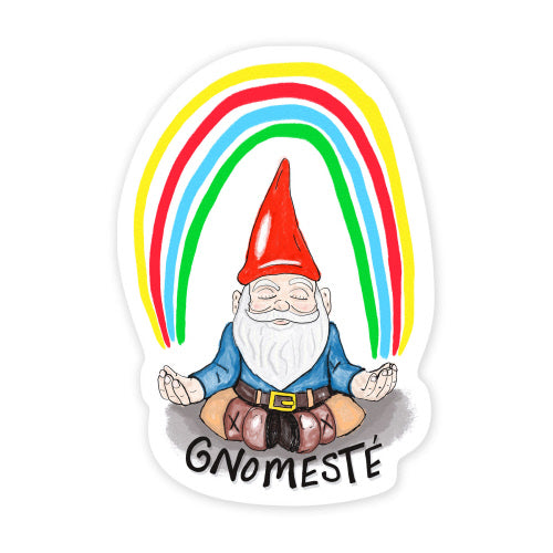 Gnomeste Garden Gnome Rainbow Sticker