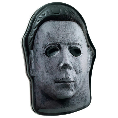Halloween II Mask Knives Orange Sours Candy Tin