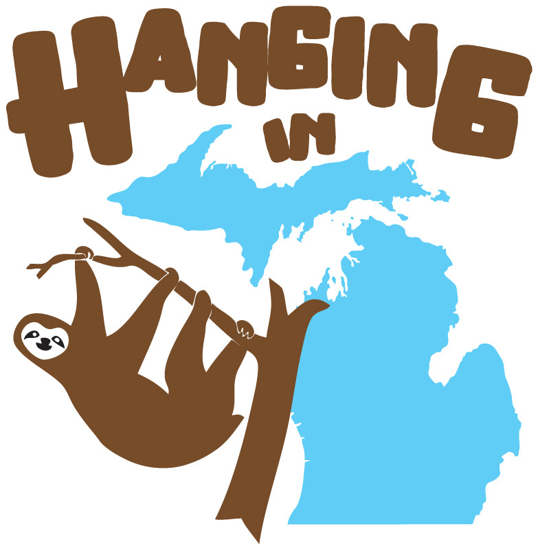 Hanging In Michigan Sticker