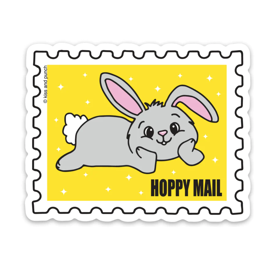 Hoppy Mail Rabbit Sticker – www.shoptherocket.com
