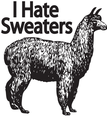 I Hate Sweaters Sticker