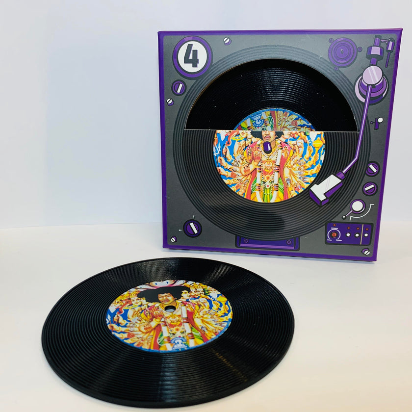 Jimi Hendrix Record Coaster Set