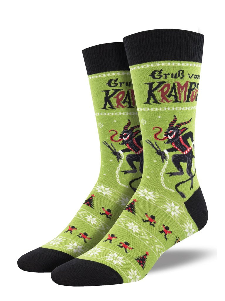 Krampus Men's Crew Socks Green