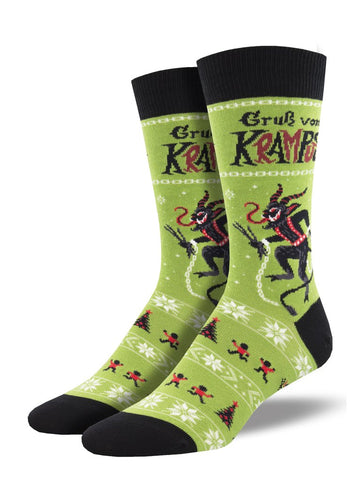 Krampus Socks Mens Green