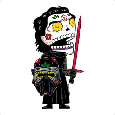 Kylo Ren Sugar Skull Sticker Star Wars
