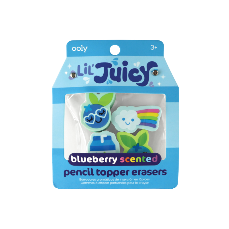 Lil' Juicy Blueberry Scented Pencil Topper Erasers