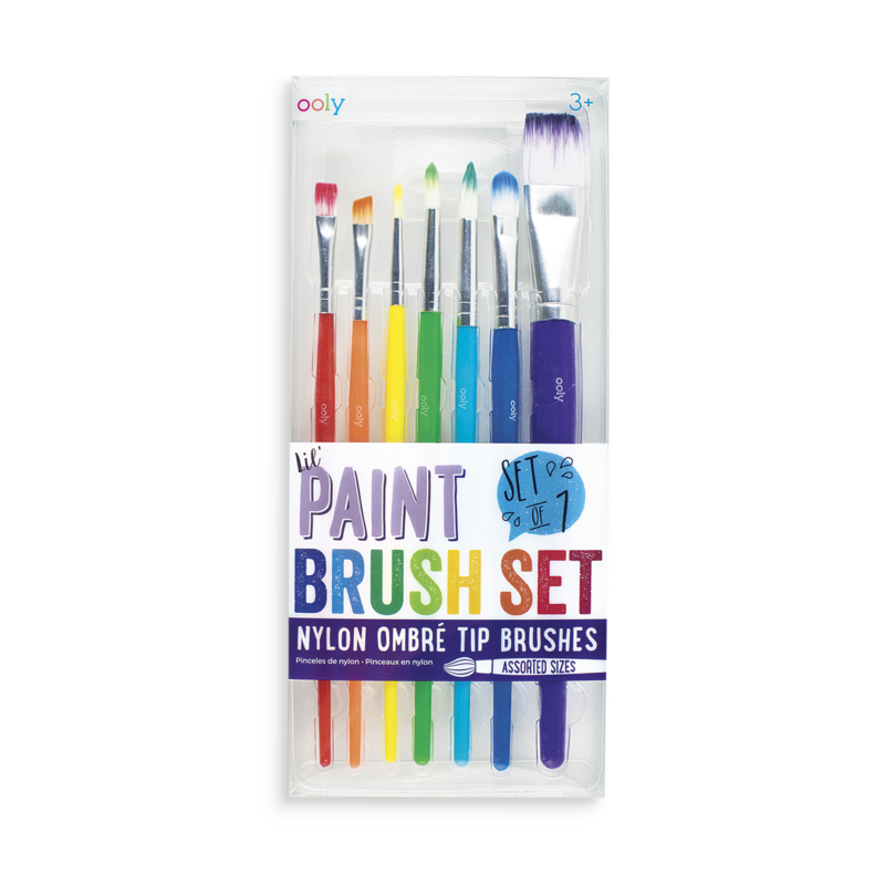 Lil' Paint Brush Set 7 Ombre Tipped Brushes