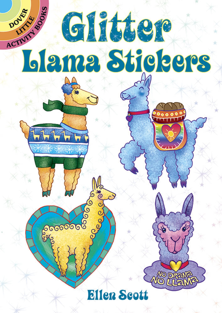 Glitter Llamas Stickers