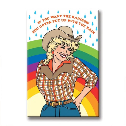 Dolly Parton Rainbow Quote Magnet