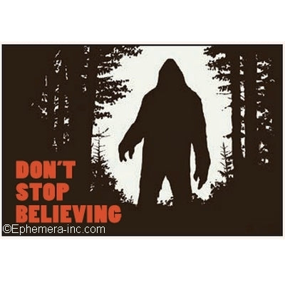 MAGNET Don't Stop Believing Bigfoot