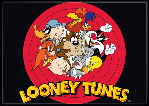 Looney Toons Group Circle Magnet