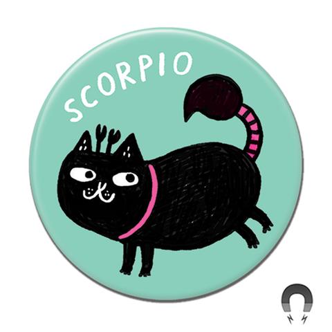 MAGNET Scorpio Cat Round