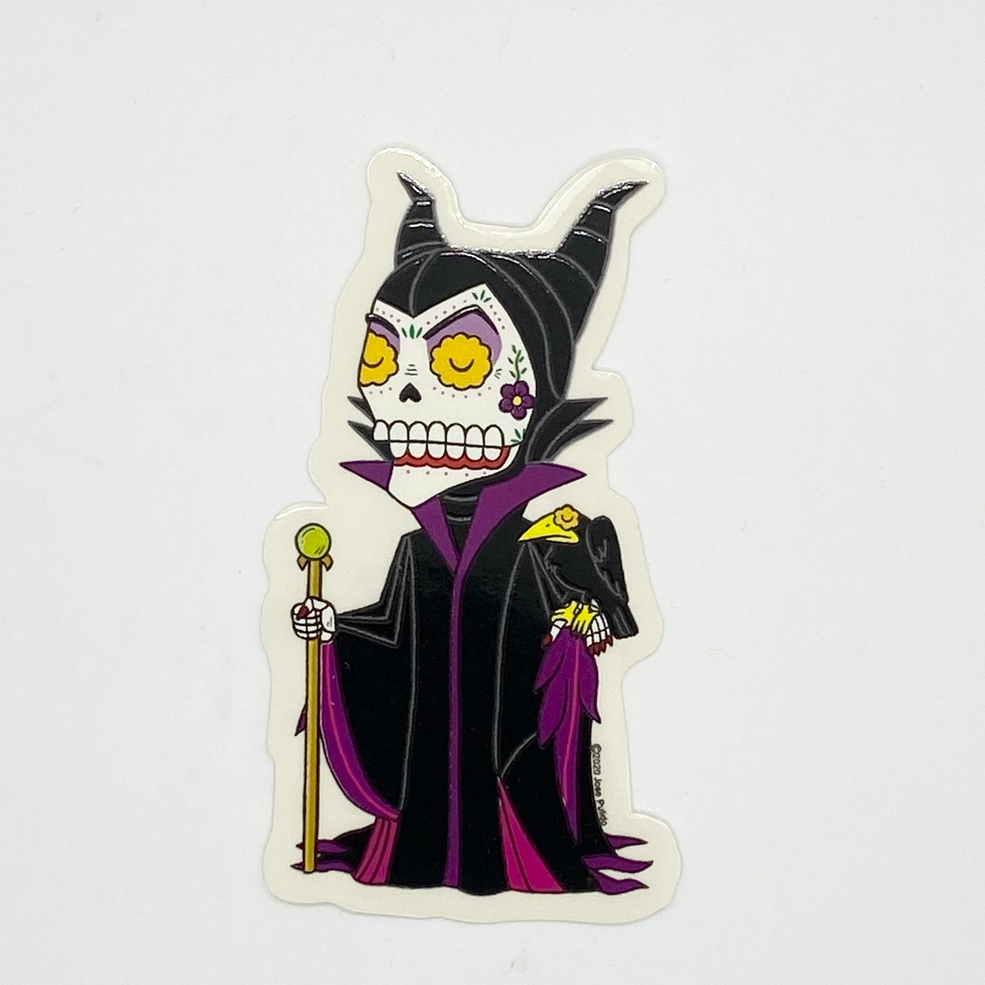 Maleficent Sugar Skull Sticker