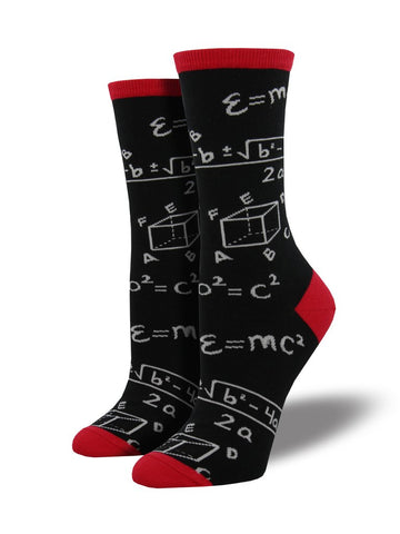 Math Women's Crew Socks Black