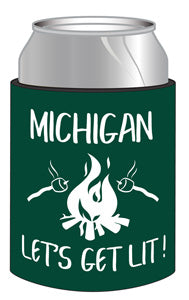 Michigan Get Lit Can Coolie