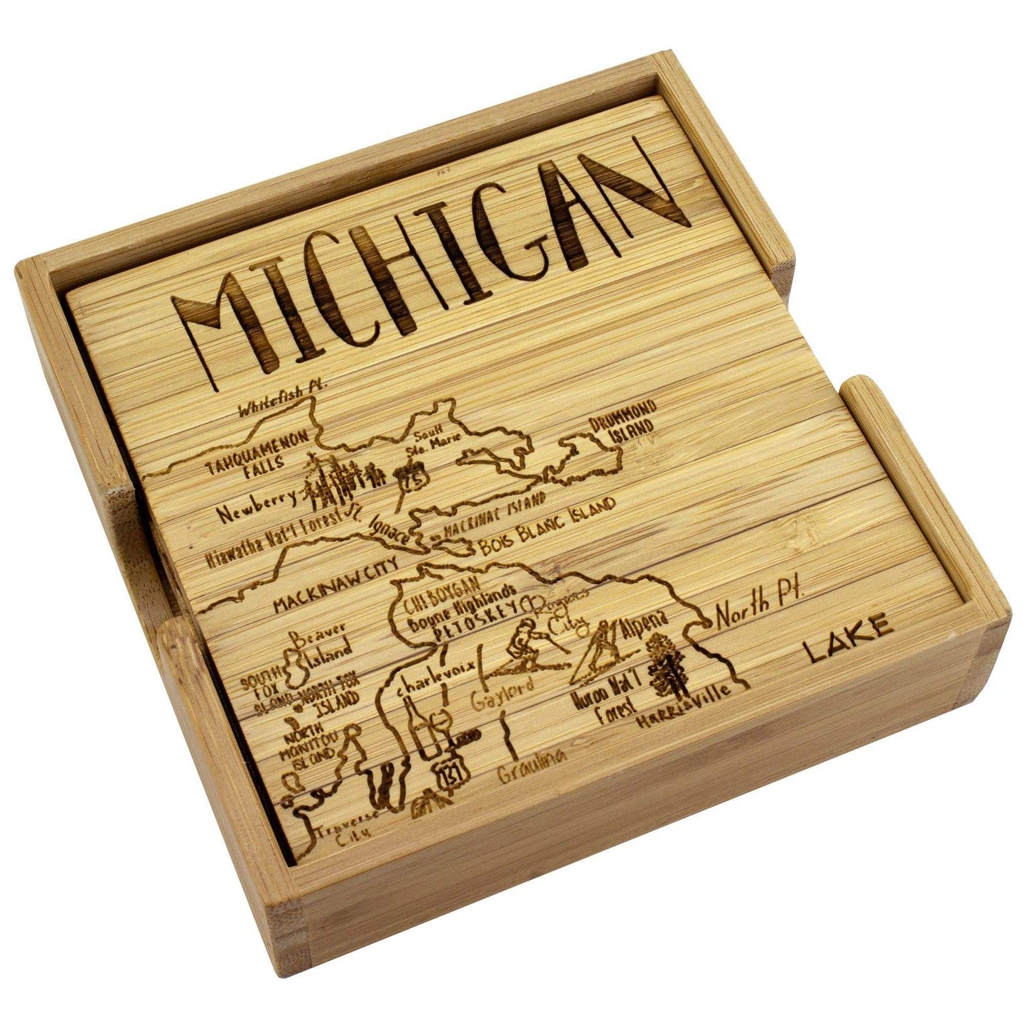 Michigan Puzzle Coaster Set